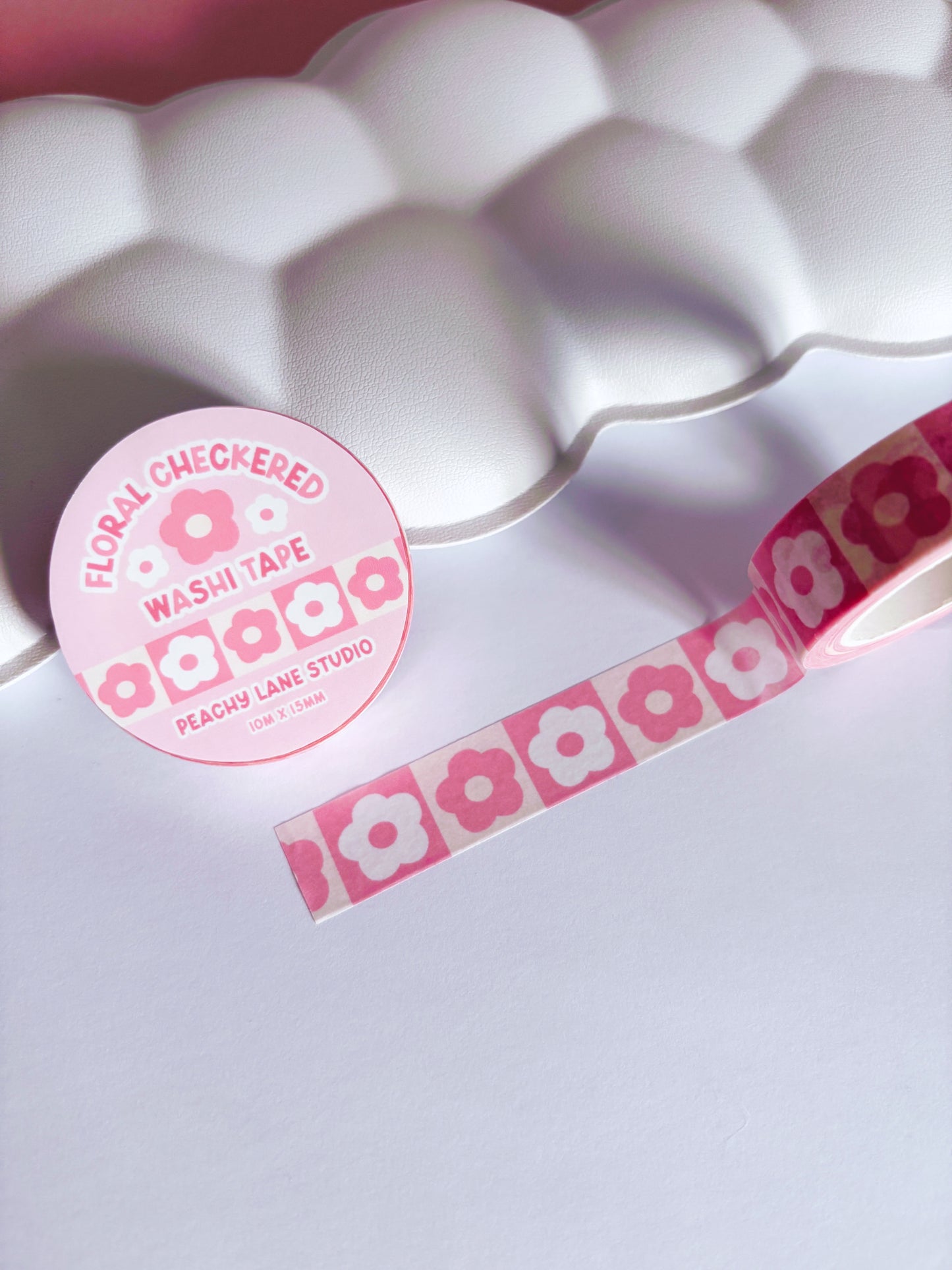 Retro Pink Flowers Washi Tape