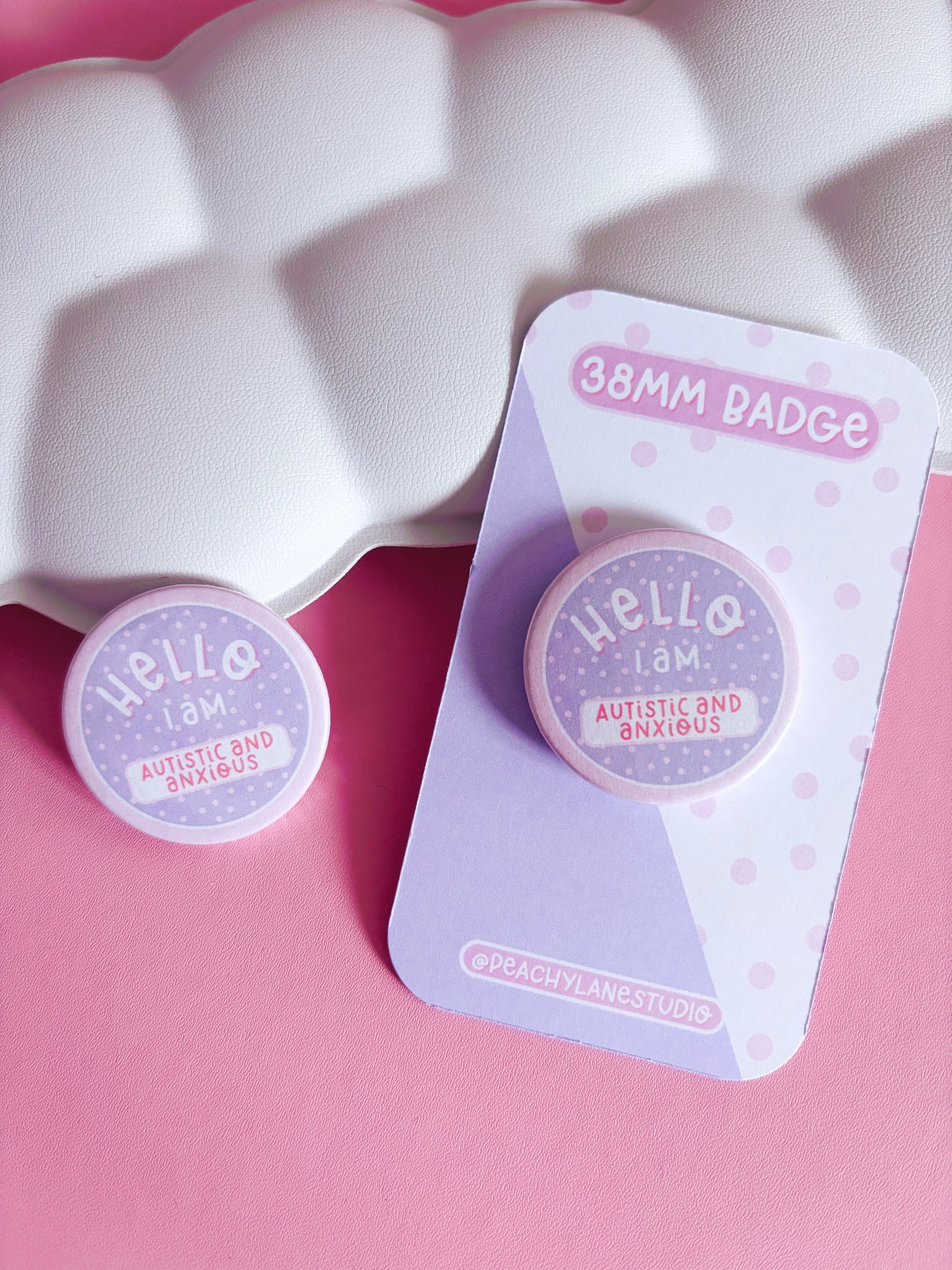 Autistic and Anxious Pin Badge