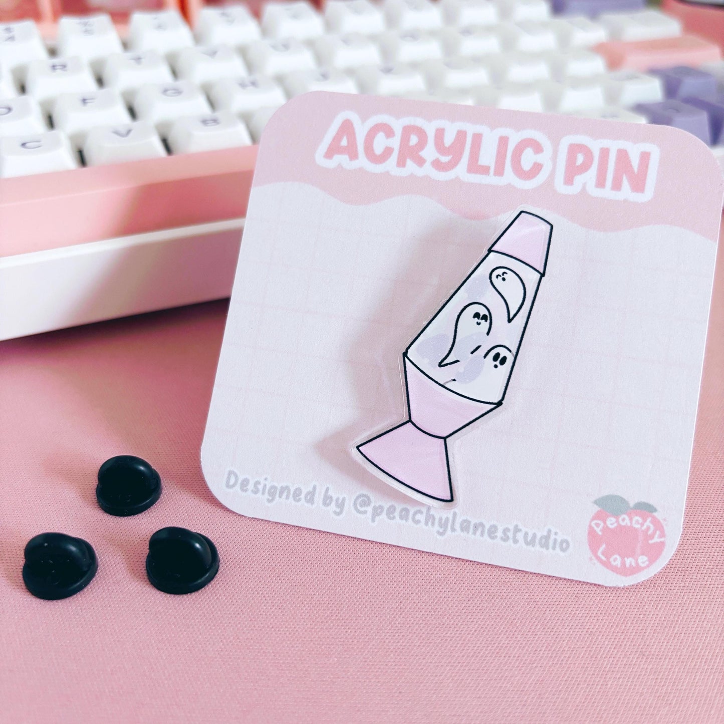 Ghostie Lava Lamp Acrylic Pin