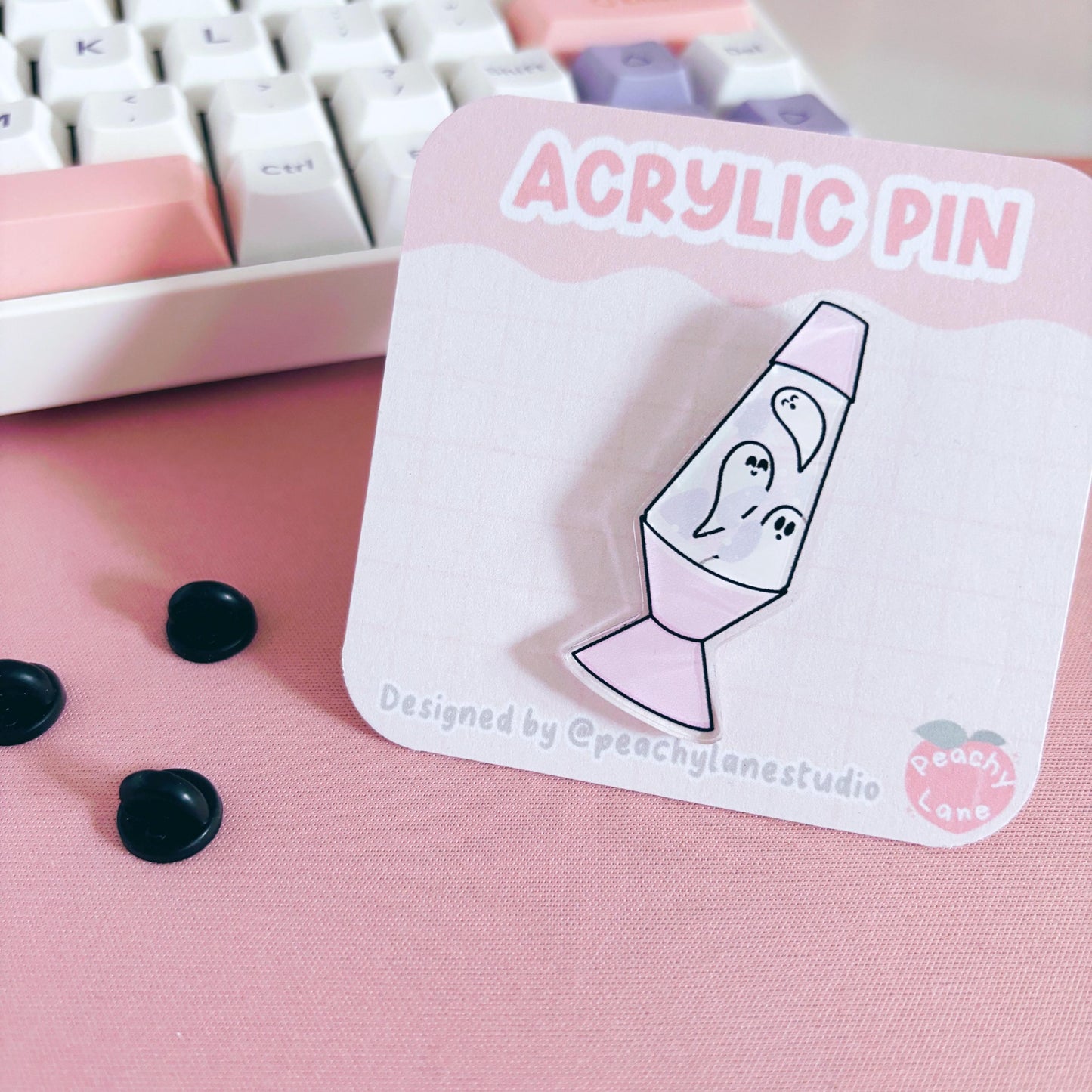 Ghostie Lava Lamp Acrylic Pin