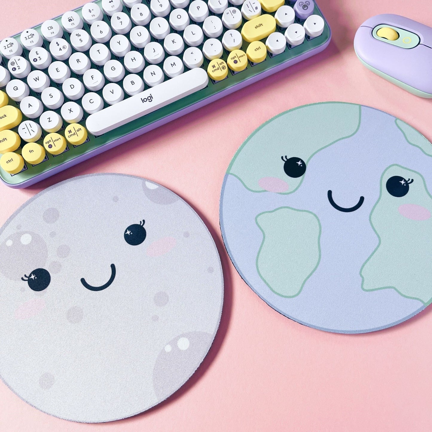 Kawaii Moon Mouse Mat