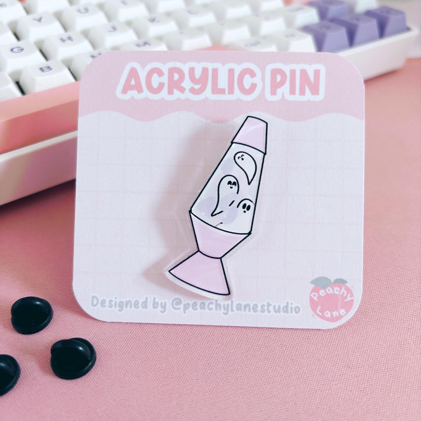 Ghostie Lava Lamp Acrylic Pin