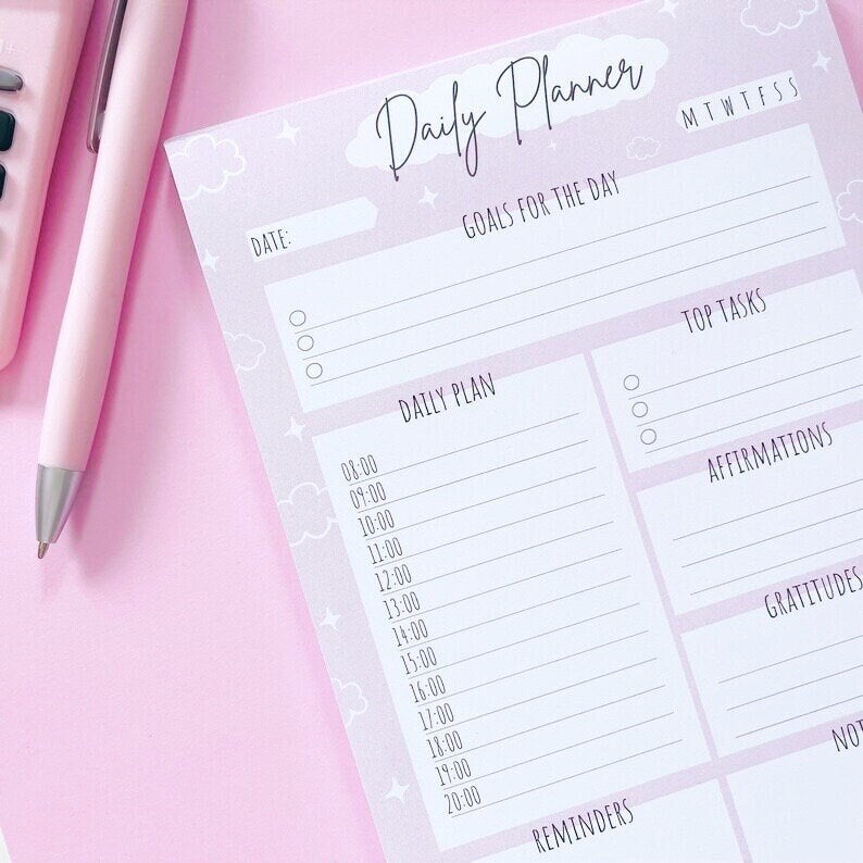A5 Daily Planner Notepad