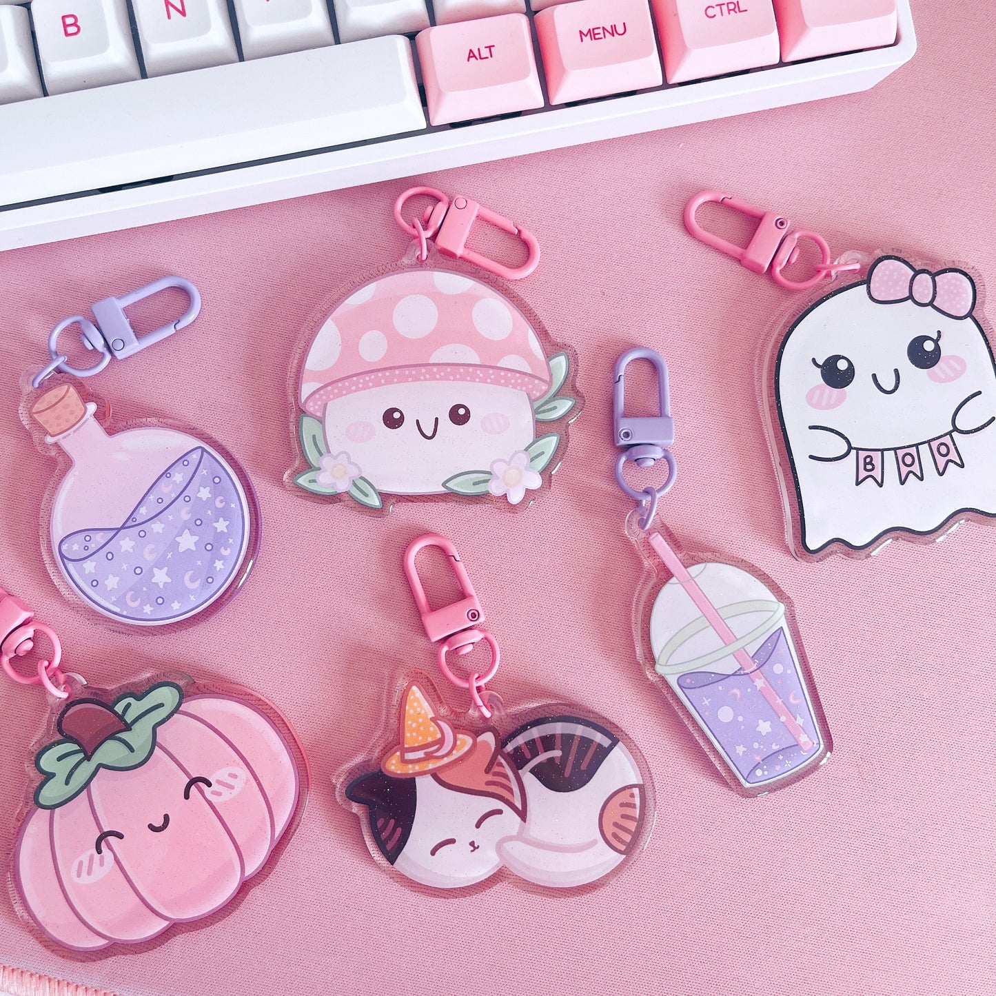 Dreamy Potion Glitter Acrylic Keychain