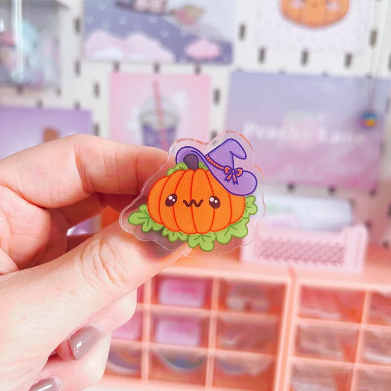 Spooky Pumpkin Acrylic Pin