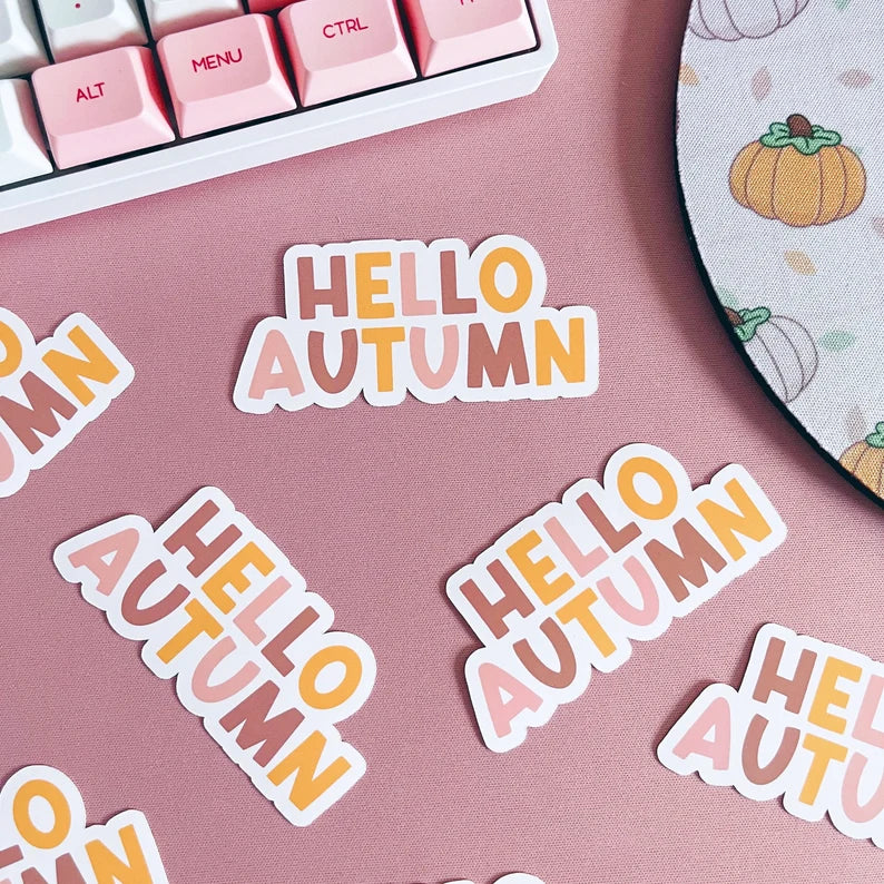 Hello Autumn Vinyl Sticker