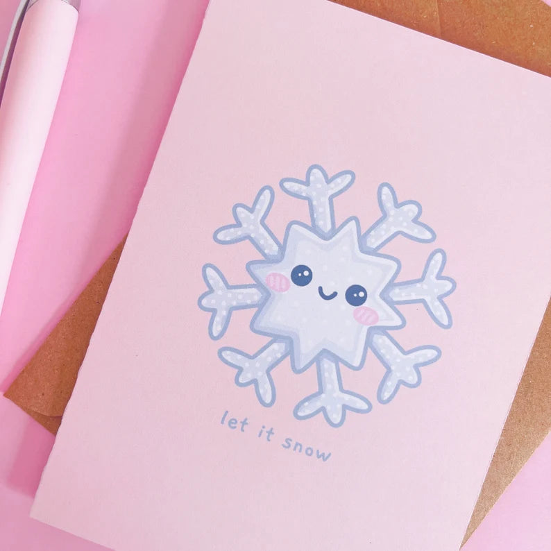 Let It Snow Christmas Card With Envelope