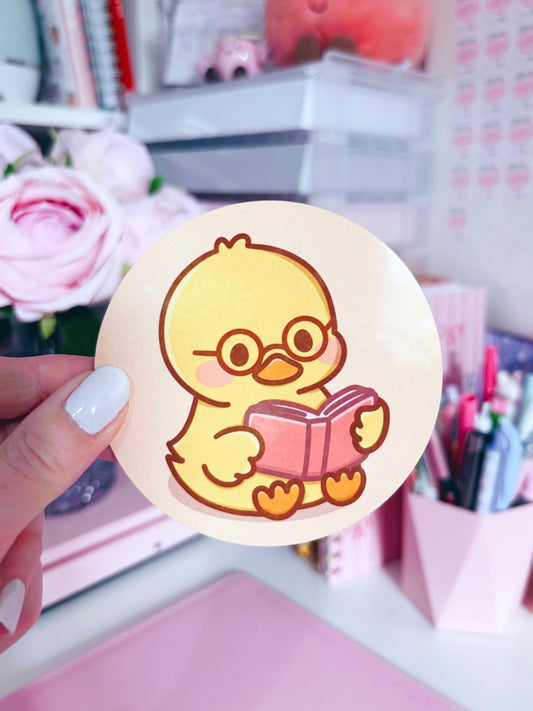 Cosy Reader Duck Circle Coaster