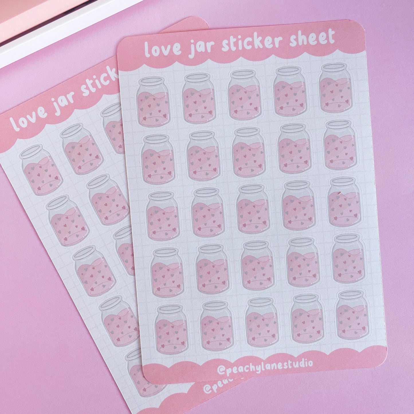 Love Jar Sticker Sheet