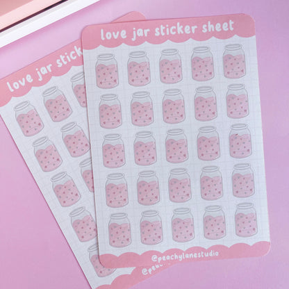Love Jar Sticker Sheet