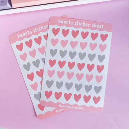 Hearts Sticker Sheet