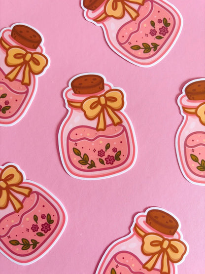 Floral Potion Vinyl Sticker
