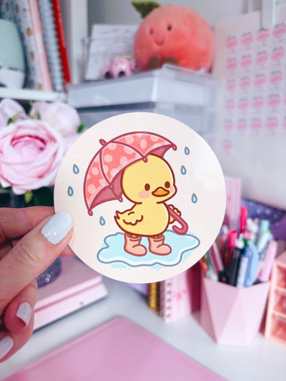 Puddle Days Duck Circle Coaster