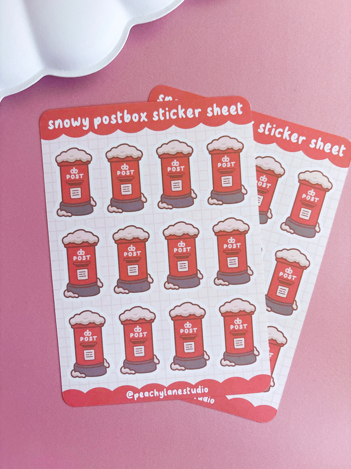 Snowy Postbox Sticker Sheet