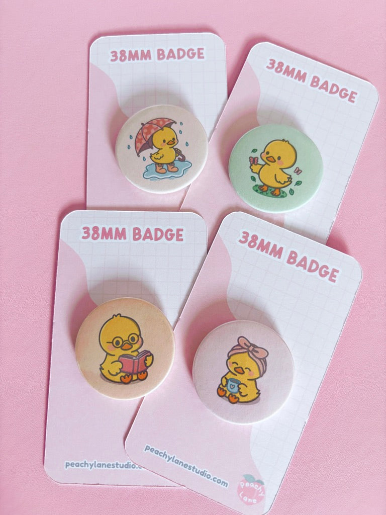 Puddle Days Duck Pin Badge