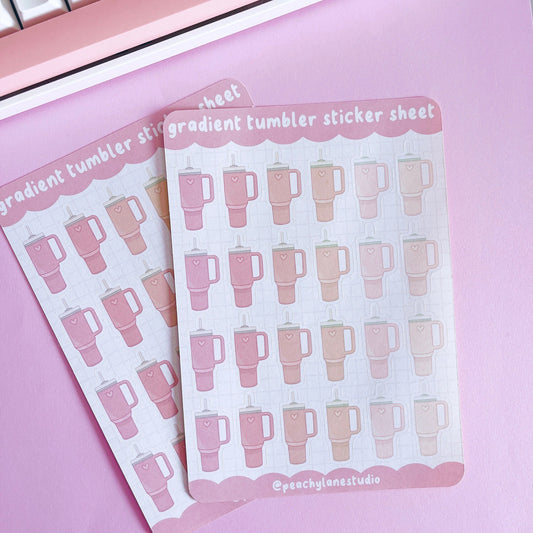 Tumbler Gradient Sticker Sheet