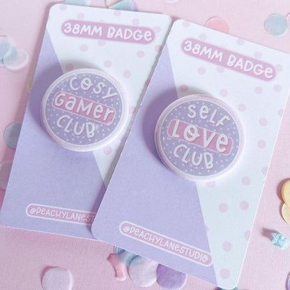 Cosy Gamer Club Pin Badge