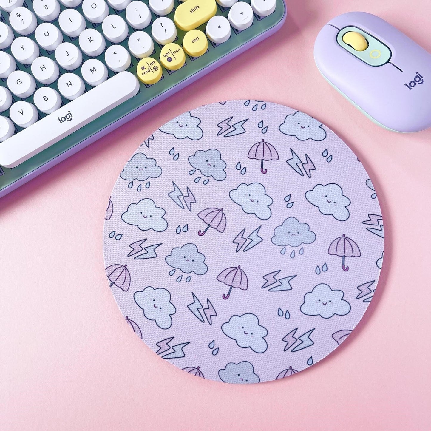 Rainy Day Illustrated Mouse Mat