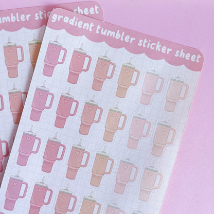 Tumbler Gradient Sticker Sheet