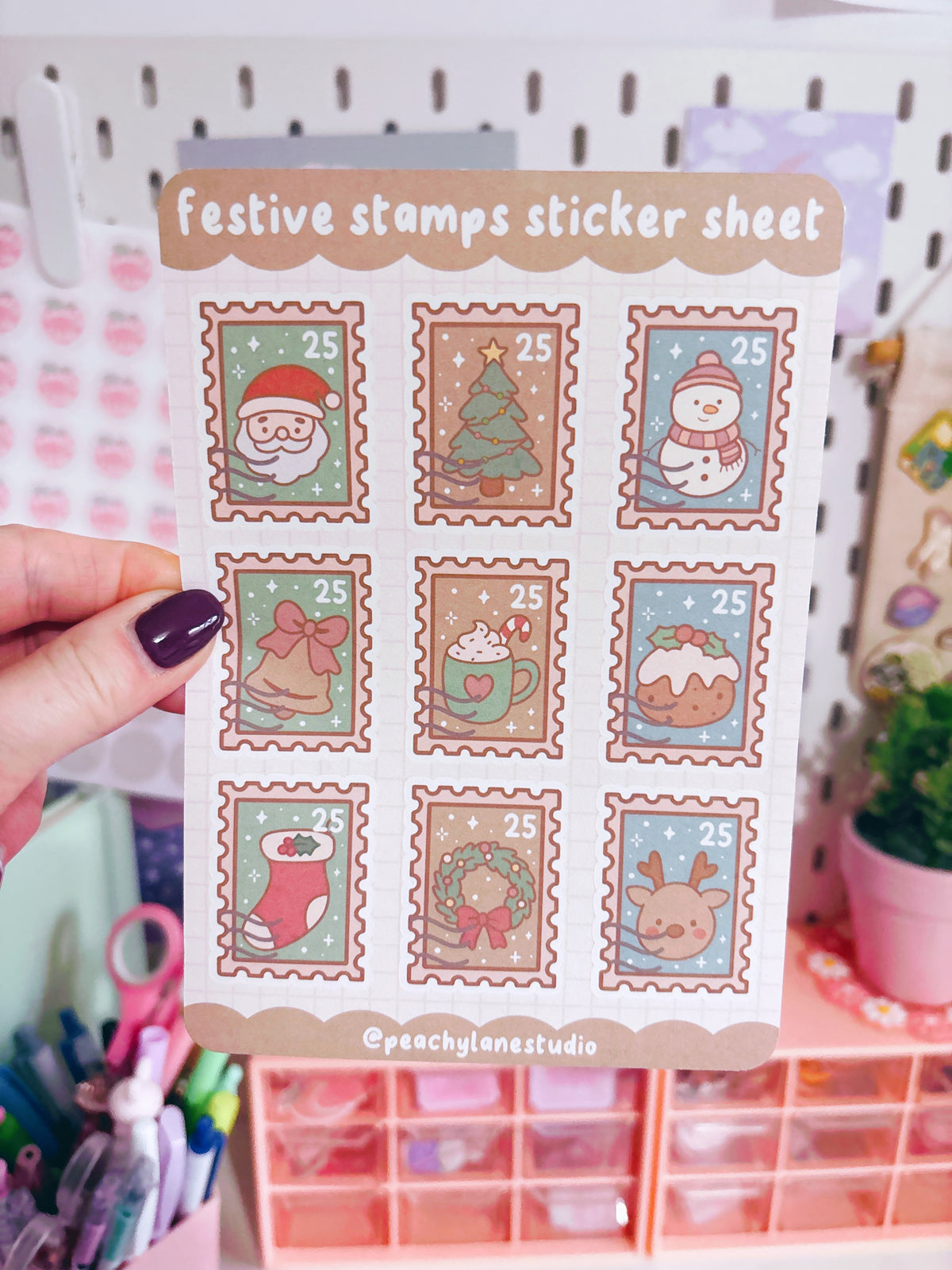 Festive Stamps Sticker Sheet