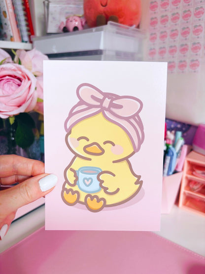 Self Care Duck Art Print