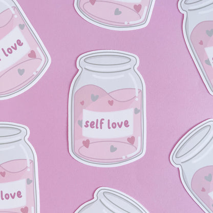 Self Love Jar Vinyl Sticker