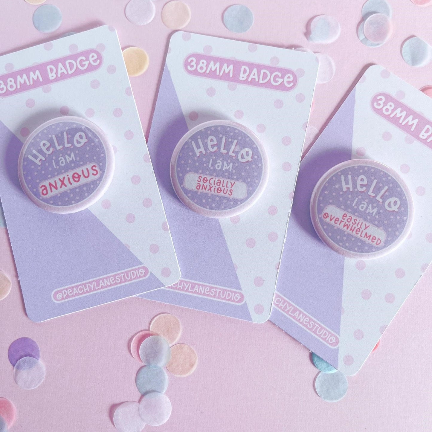 Hello I Am Anxious Pin Badge