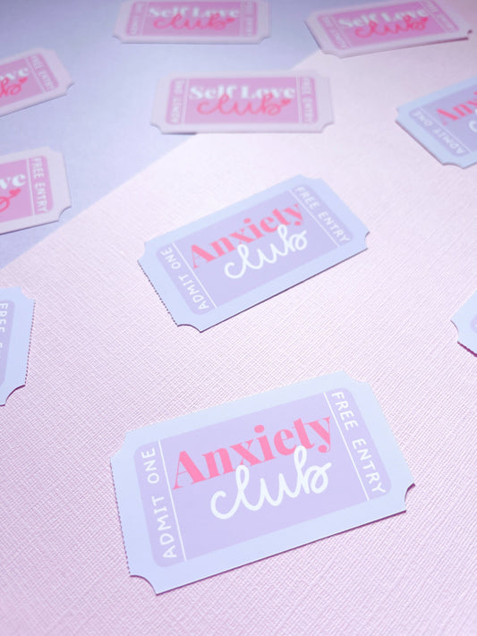 Anxiety Club Vinyl Sticker