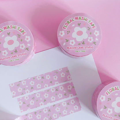 Pink Floral Washi Tape