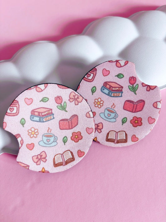 Cosy Pattern Car Coasters - Set of Two