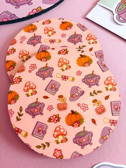 Autumn Witch Pattern Coaster