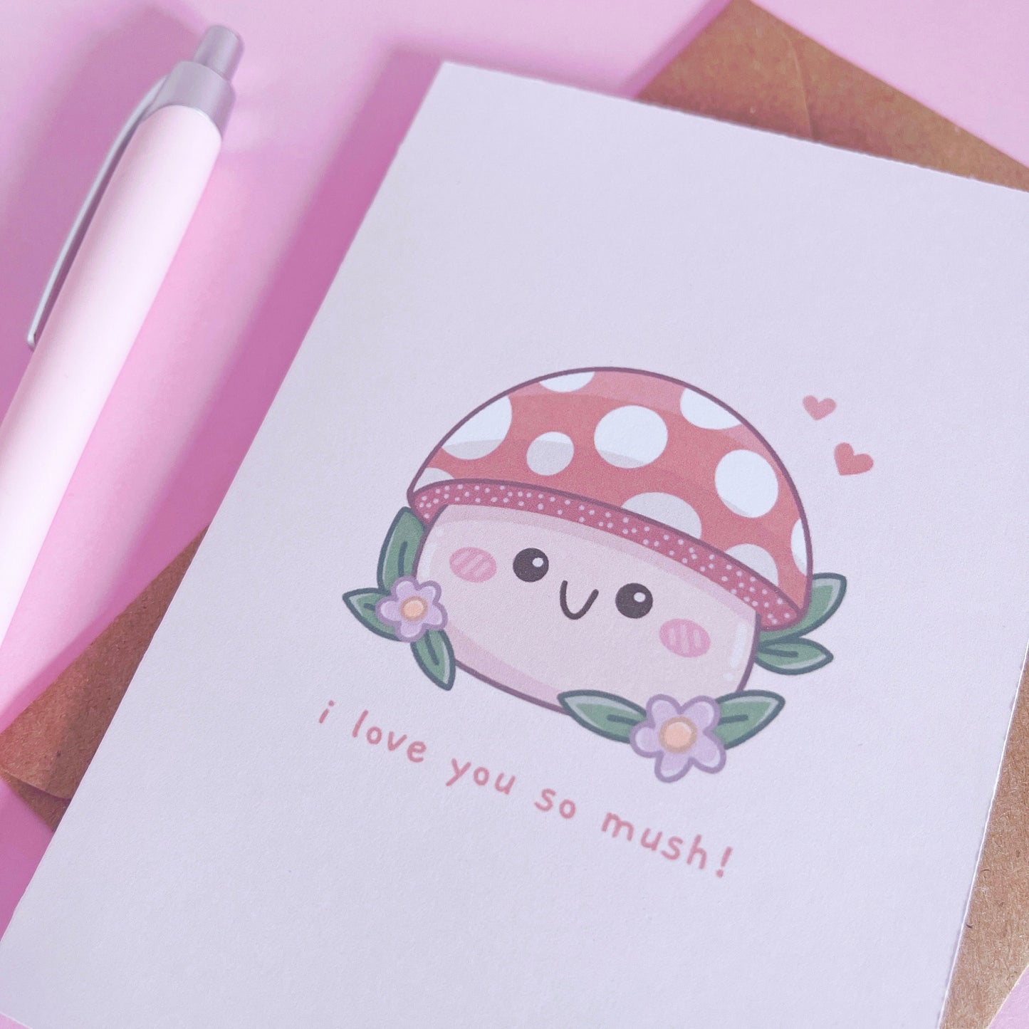 I Love You So Mush Card With Envelope