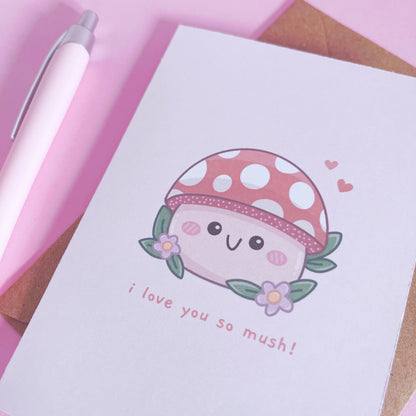 I Love You So Mush Card With Envelope