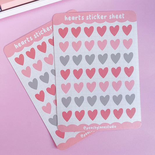 Hearts Sticker Sheet
