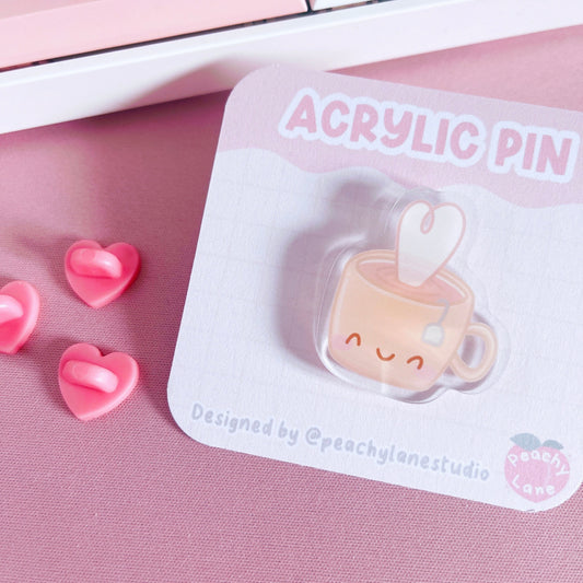 Tea Cup Acrylic Pin