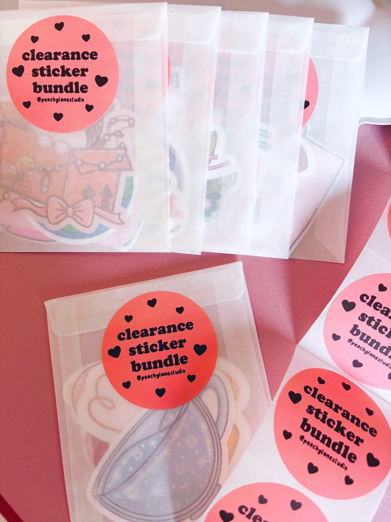 Clearance Sticker Bundle – Pack of 5 Random Vinyl Stickers