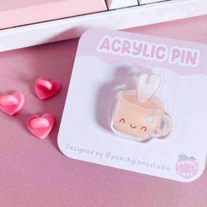 Tea Cup Acrylic Pin