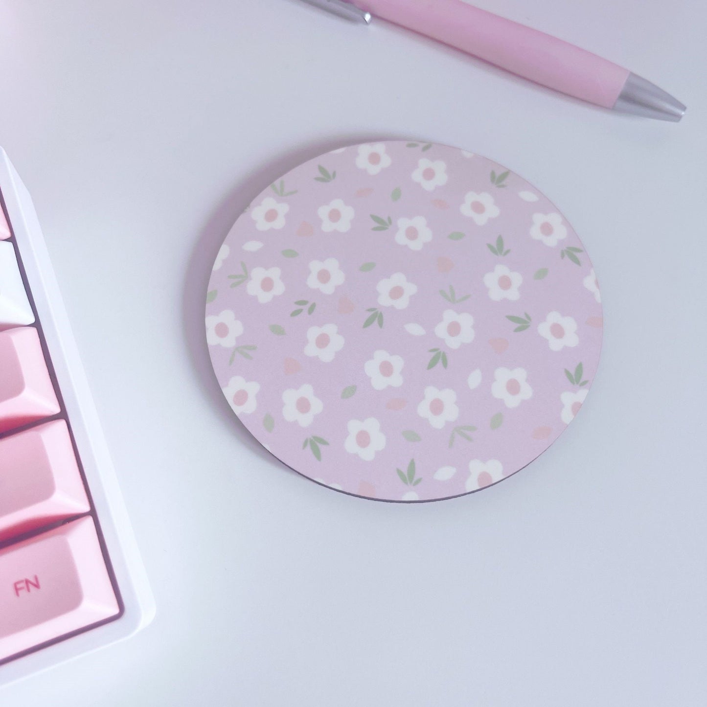Pink Floral Coaster