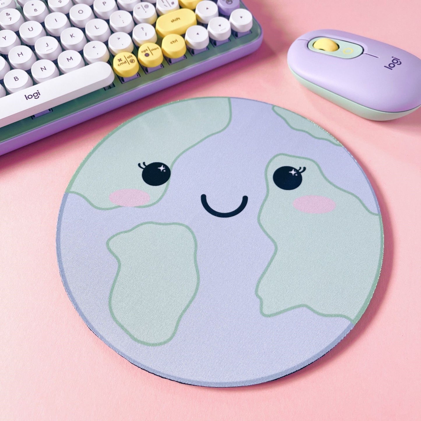 Kawaii Earth Mouse Mat
