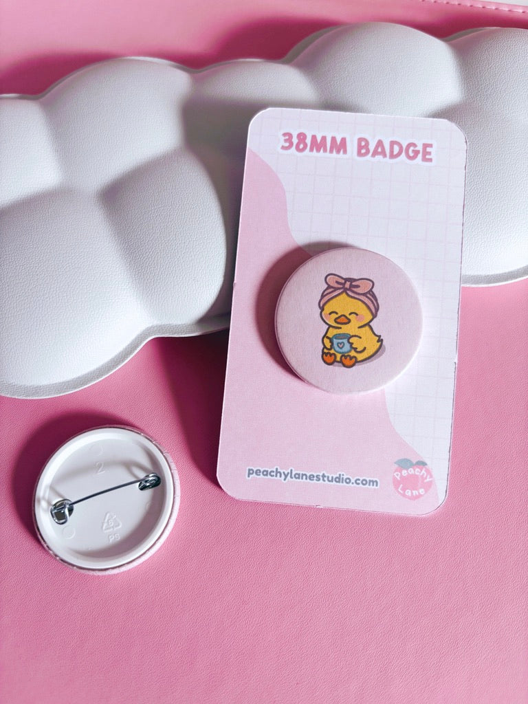 Self Care Duck Pin Badge