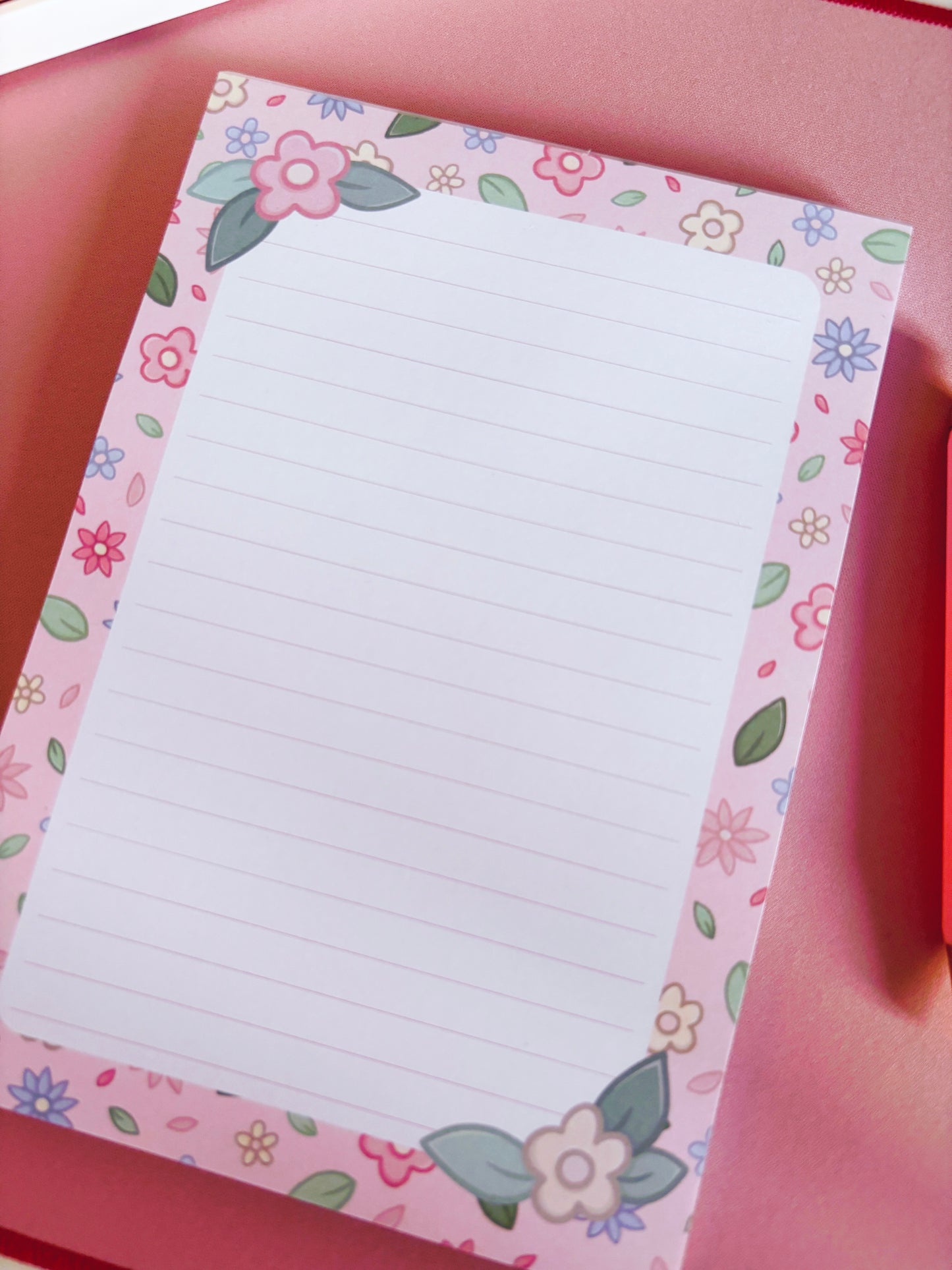 Floral Illustration Lined A5 Notepad