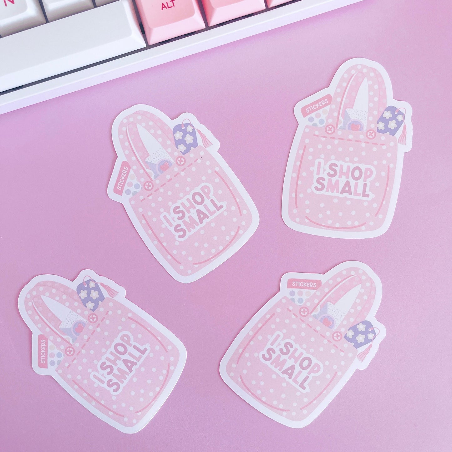 Shop Small Tote Bag Vinyl Sticker