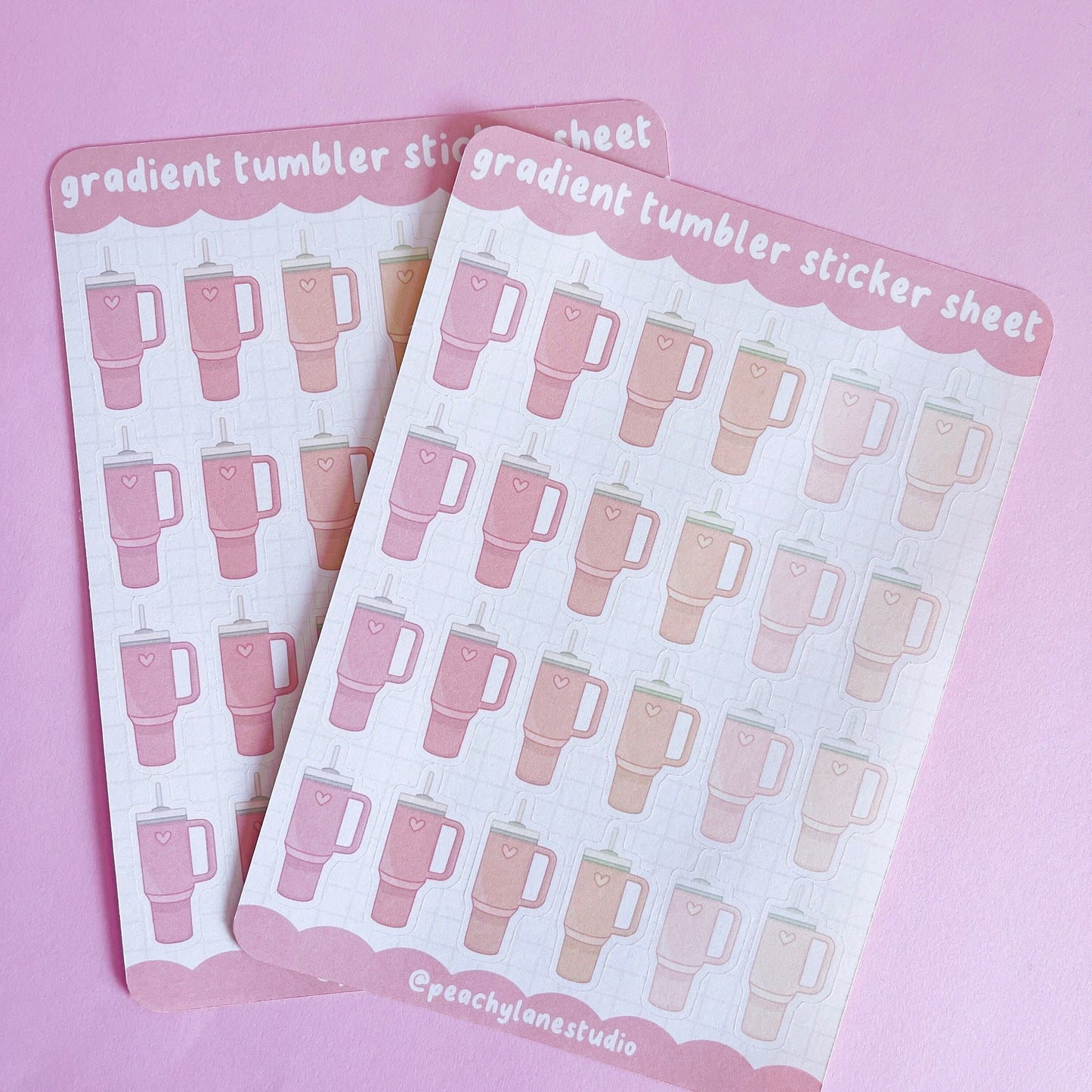 Tumbler Gradient Sticker Sheet