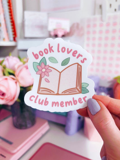 Book Lovers Club Member Vinyl Sticker