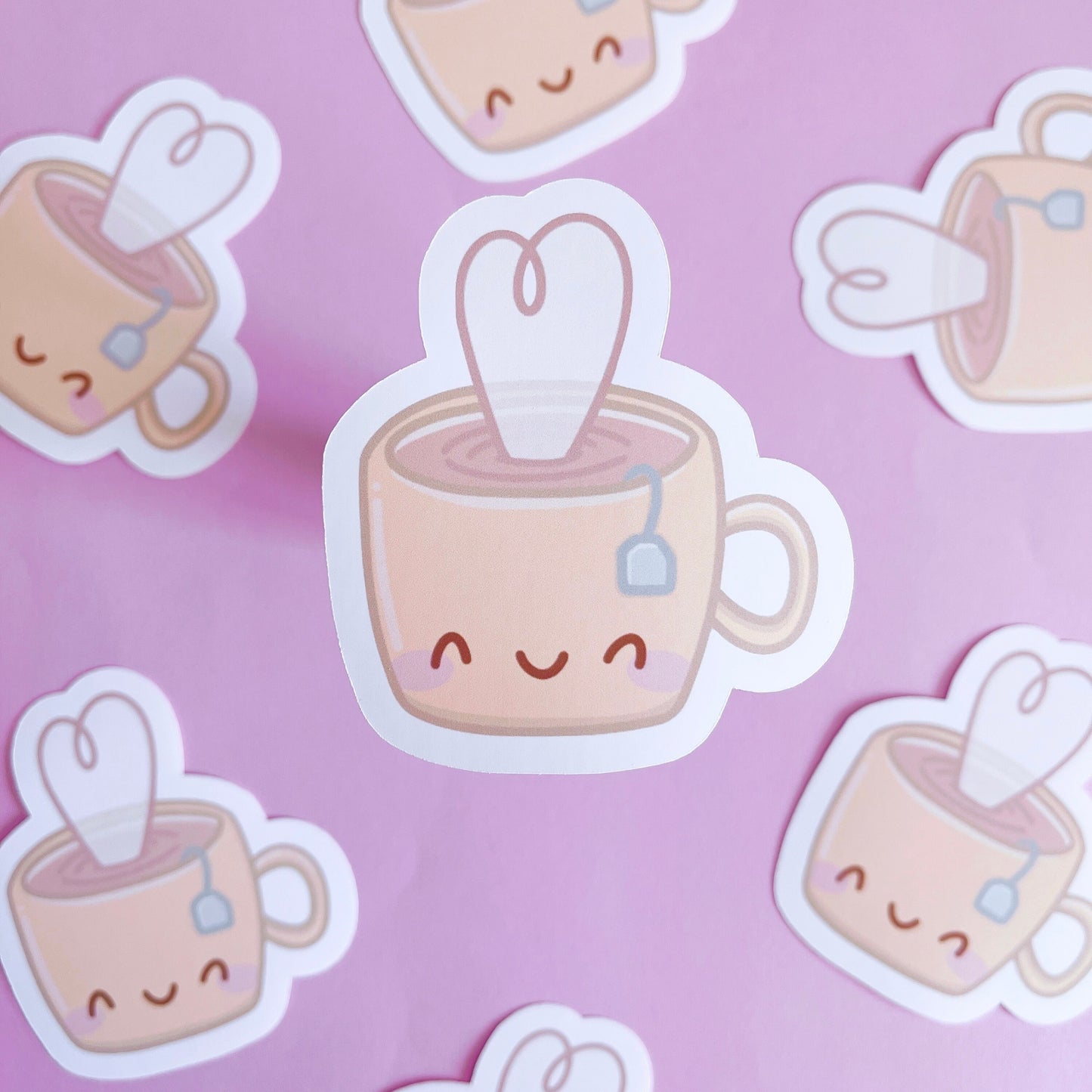 Kawaii Tea Cup Vinyl Sticker