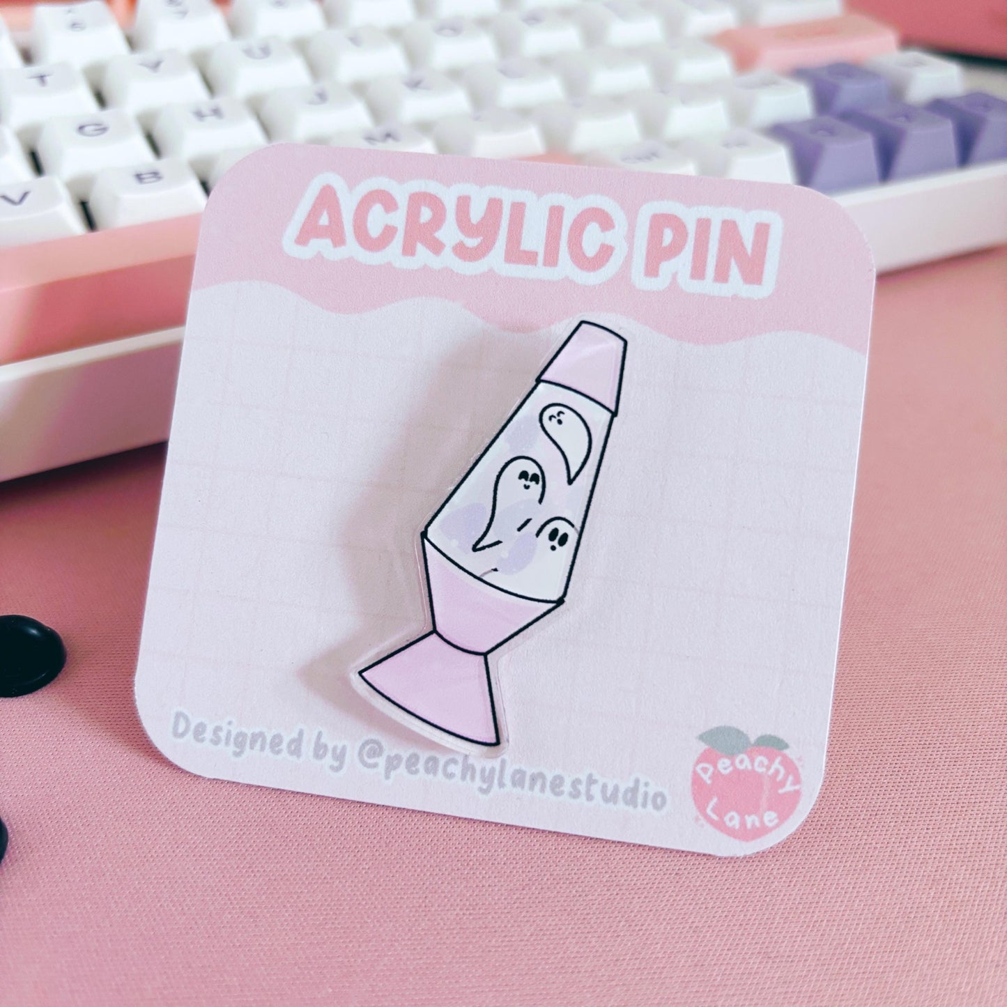 Ghostie Lava Lamp Acrylic Pin