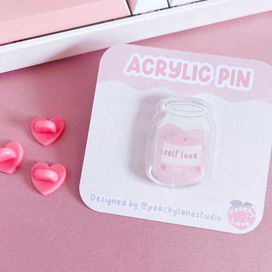 Self Love Jar Acrylic Pin