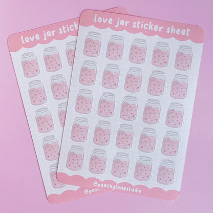 Love Jar Sticker Sheet