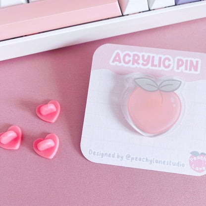 Peach Acrylic Pin
