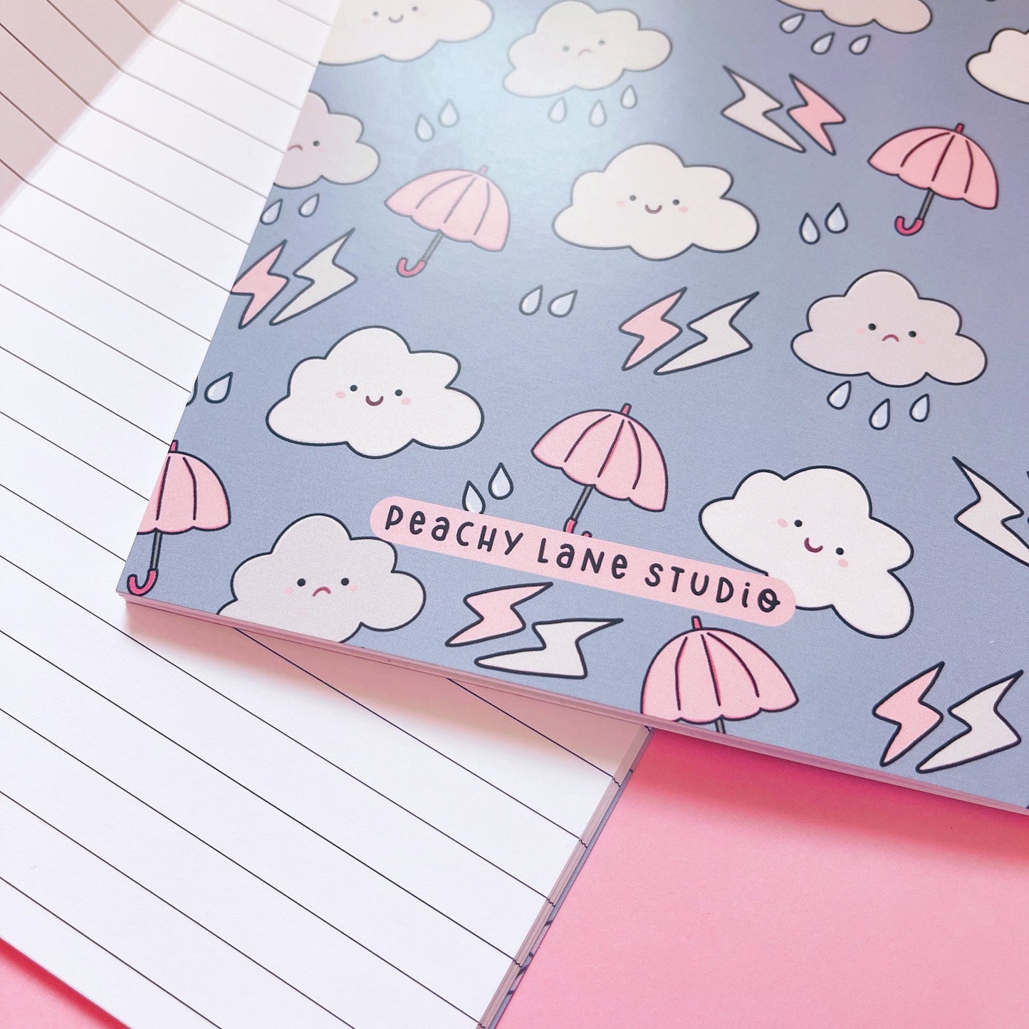 Rainy Day Thoughts A5 Lined Notebook